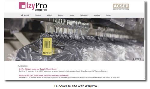 Le nouveau site web d'IzyPro